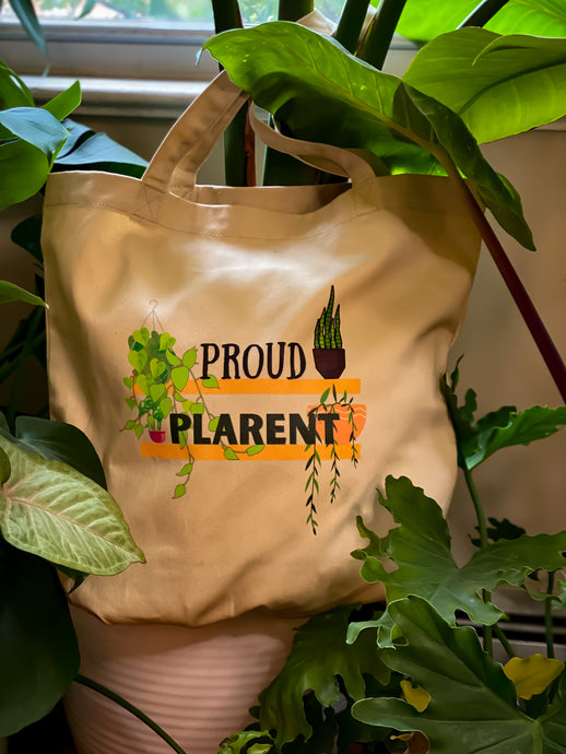 bag amongst plants
